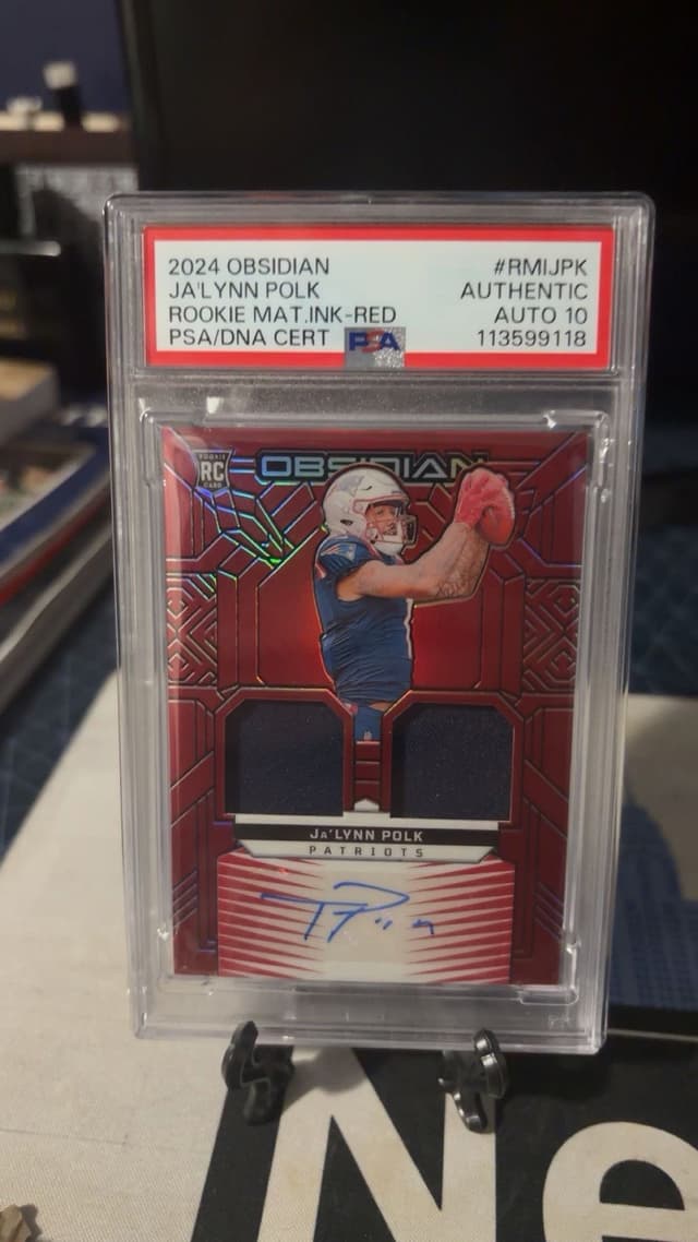 Ja'Lynn Polk Panini Obsidian Rookie Materials Ink #RMIJPK Red