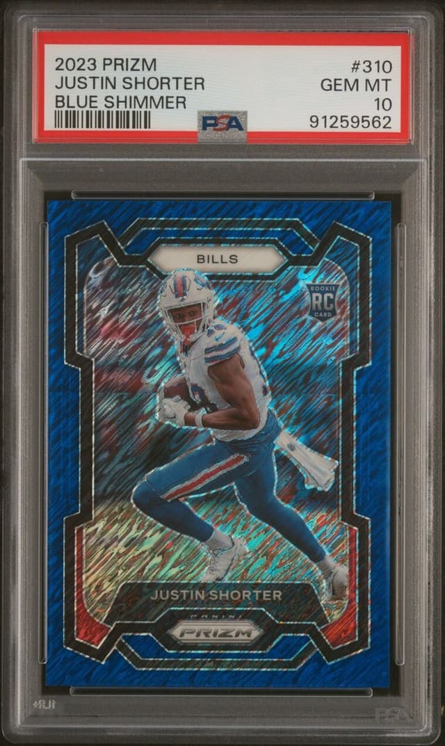 Justin Shorter Panini Prizm #310 Blue Shimmer