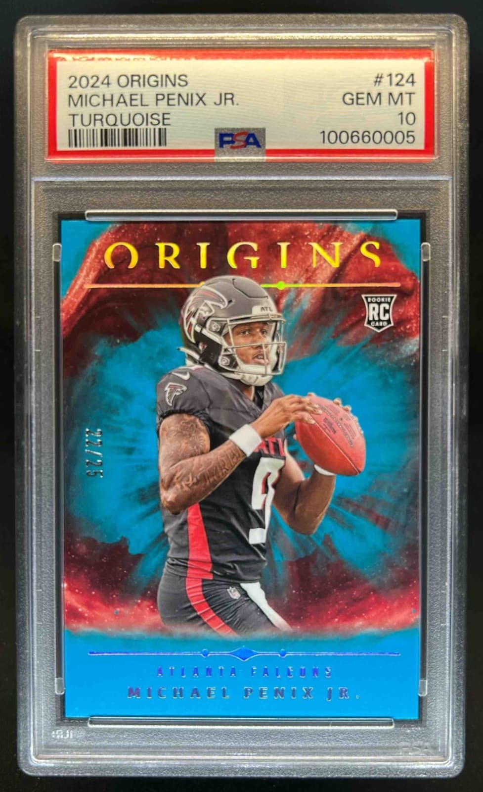 Michael Penix Panini Origins #124 Turquoise