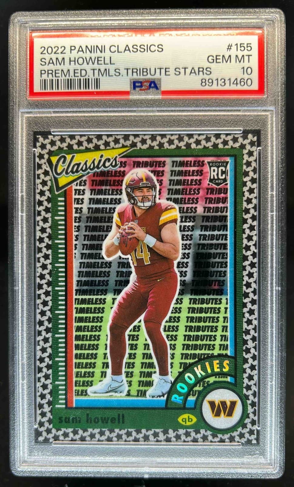 Sam Howell Panini Classics #155 Premium Edition Timeless Tributes Stars