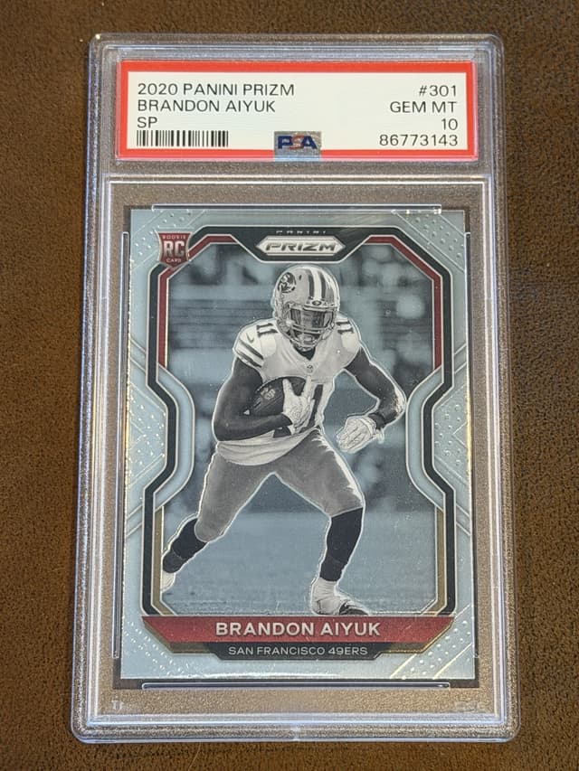 Brandon Aiyuk Panini Prizm #301 Black & White Checker