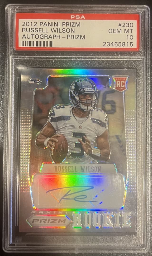 Russell Wilson Panini Prizm #230 Autograph