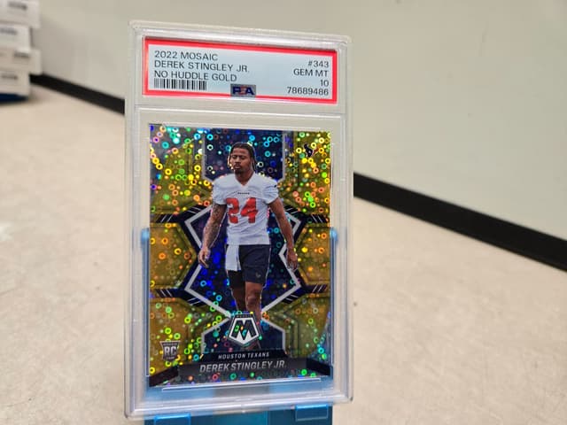 Derek Stingley Jr. Panini Mosaic #343 No Huddle Gold