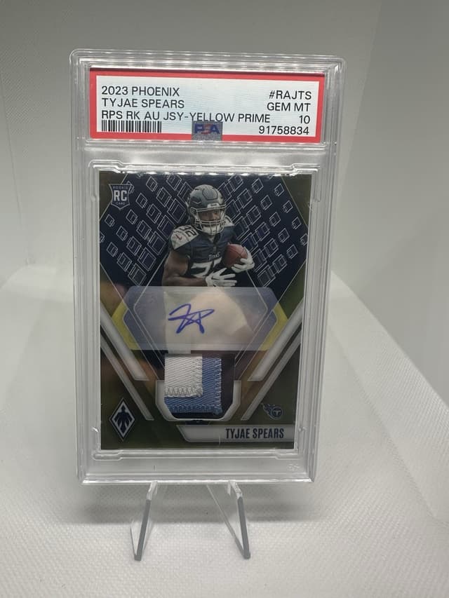 Tyjae Spears Panini Phoenix Rps Rookie Auto Jersey #RAJTS Yellow Prime