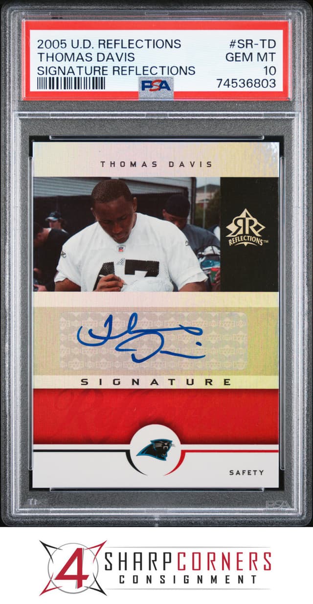 Thomas Davis Upper Deck Reflections Signature Reflections #SRTD Blue