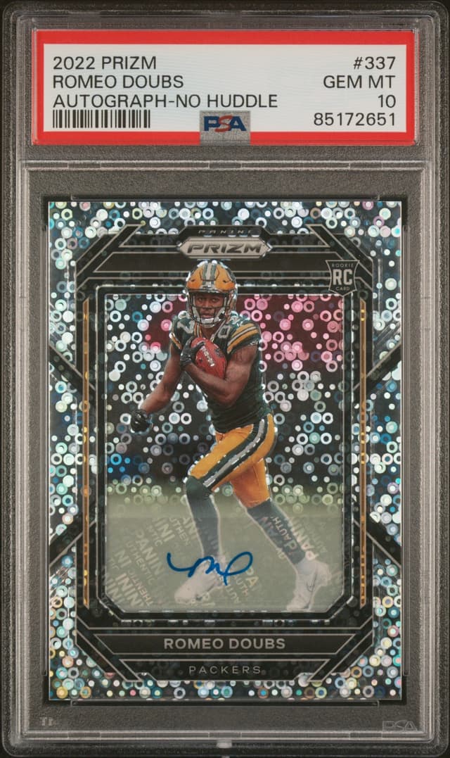 Romeo Doubs Panini Prizm #337 Autograph-No Huddle