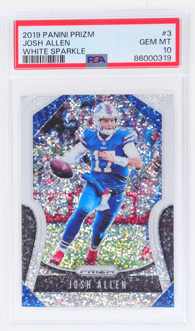 Josh Allen Panini Prizm #3 White Sparkle