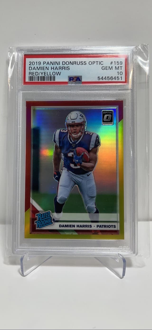 Damien Harris Panini Donruss Optic #159 Red/Yellow