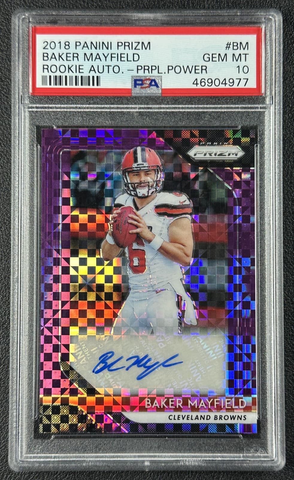 Baker Mayfield Panini Origins Rookie Autographs #RABM Purple