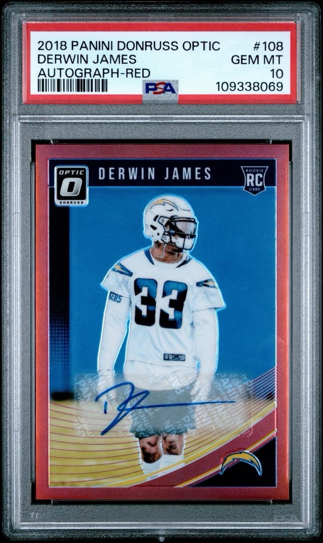 Derwin James Panini Donruss Optic #108 Autograph-Red