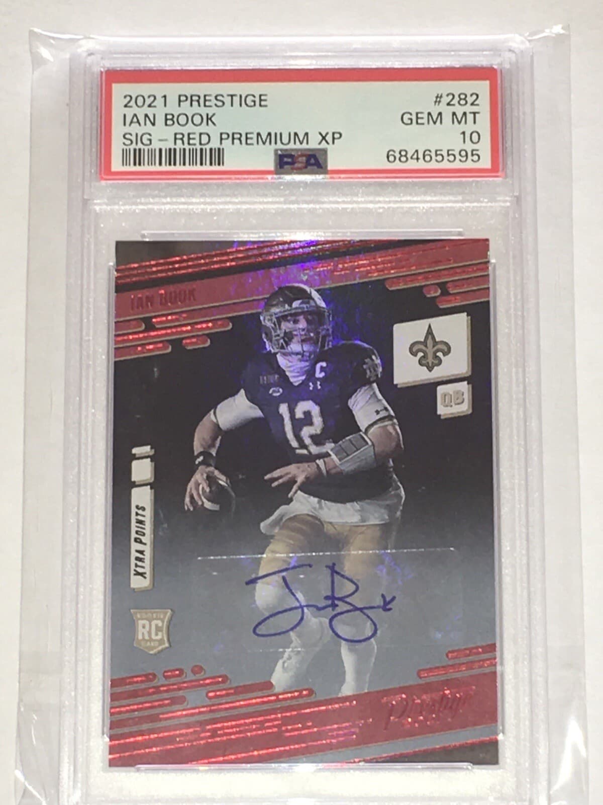 Ian Book Panini Prestige #282 Signature-Red Premium Xtra Points
