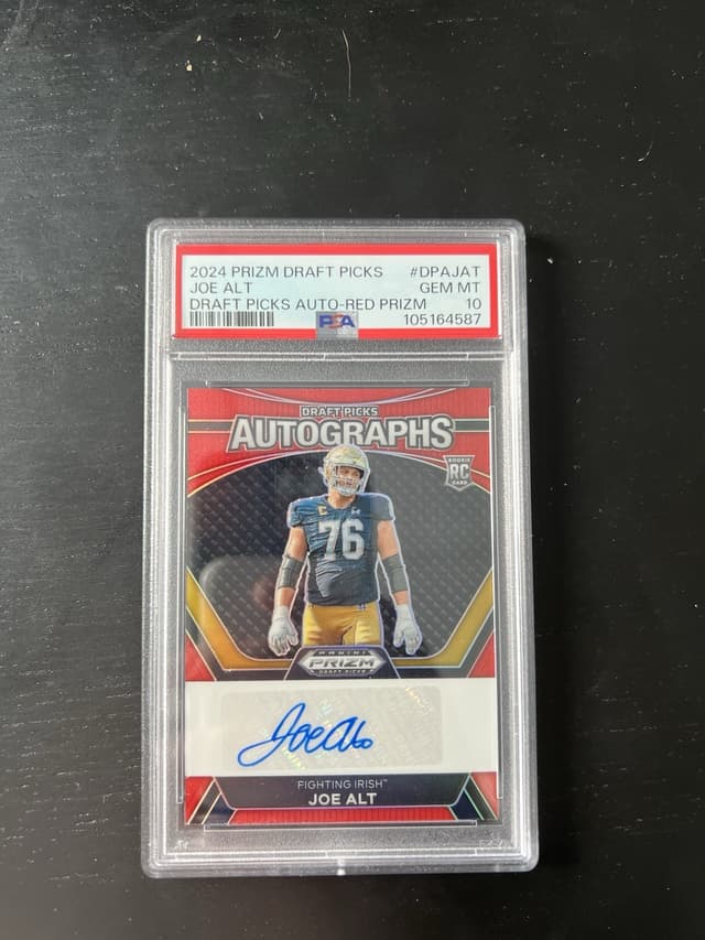 Joe Alt Panini Prizm Draft Picks Draft Picks Autographs #DPAJAT Red Prizm
