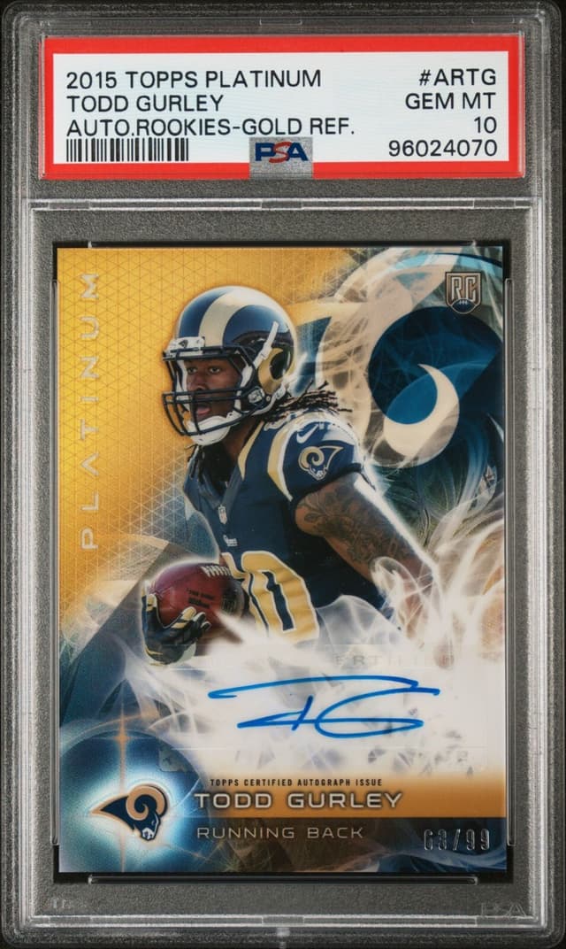 Todd Gurley Topps Platinum Autograph Rookies #ARTG Gold Refractor
