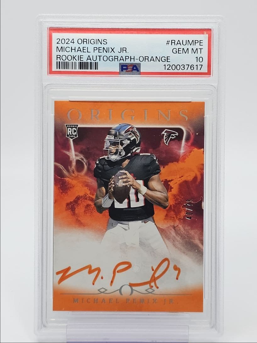 Michael Penix Panini Origins Rookie Autographs #RAUMPE Orange