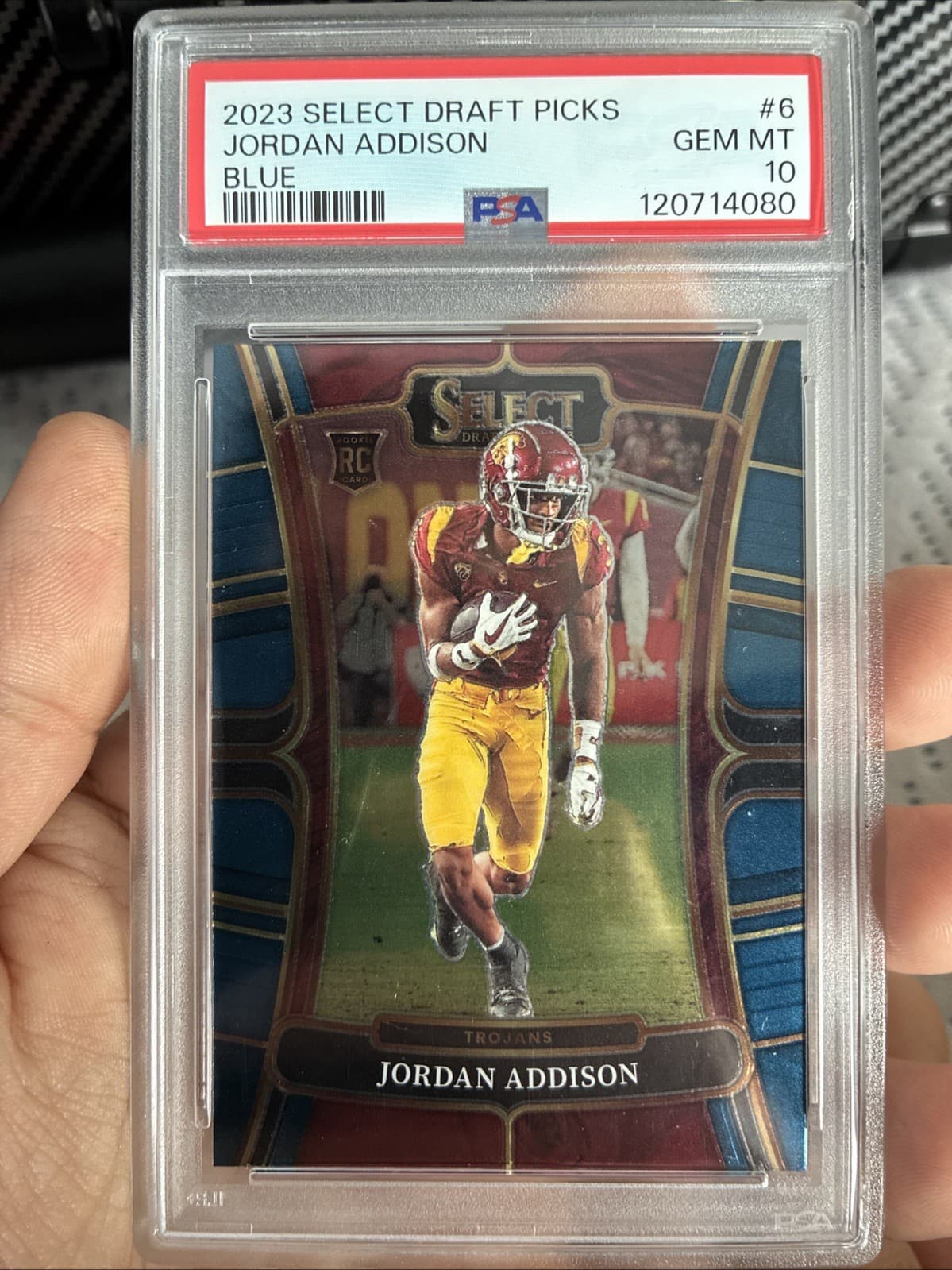 Jordan Addison Panini Select Draft Picks #6 Blue