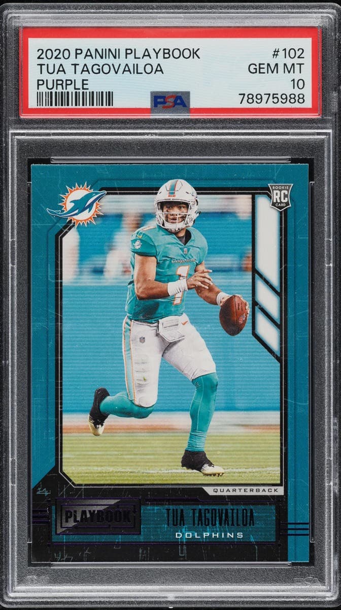 Tua Tagovailoa Panini Playbook #102 Purple