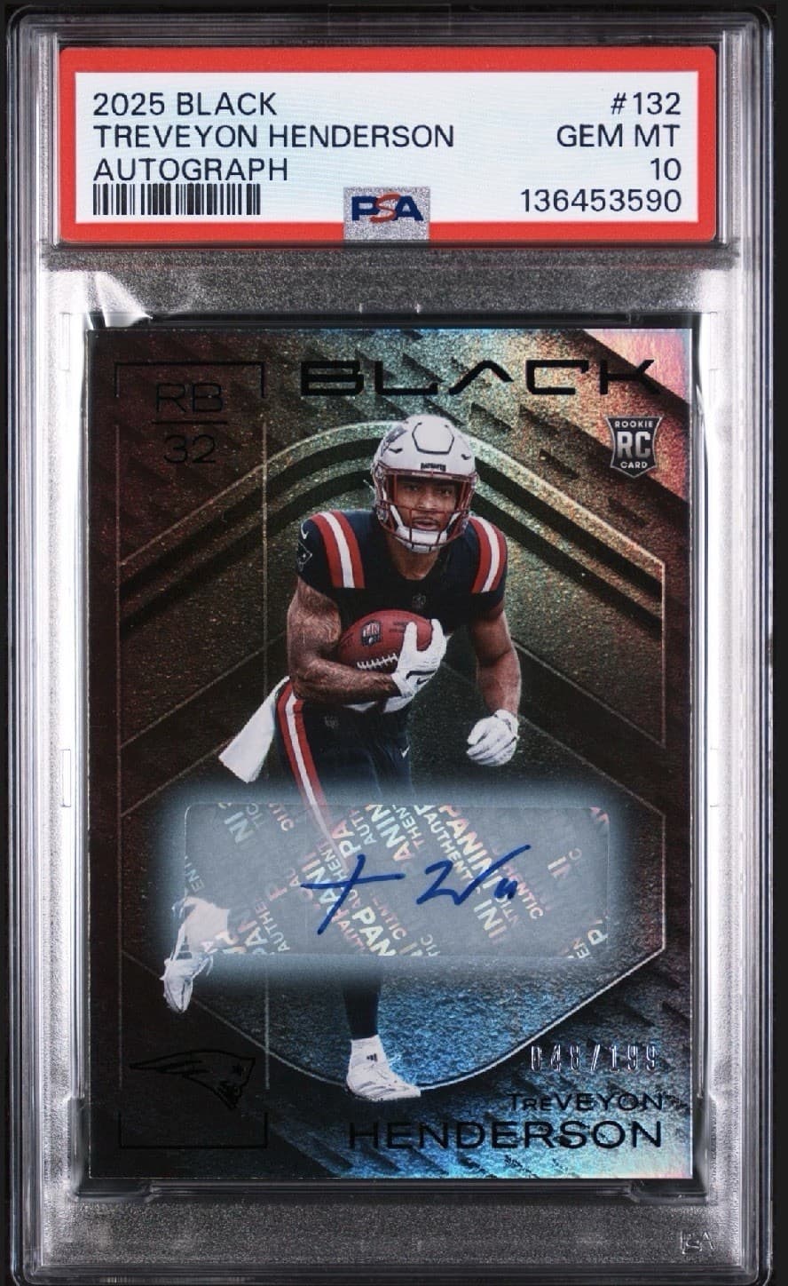 TreVeyon Henderson Panini Black #132 Autograph