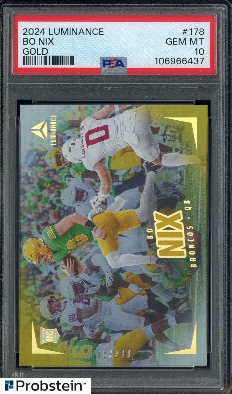 Bo Nix Panini Luminance #178 Gold