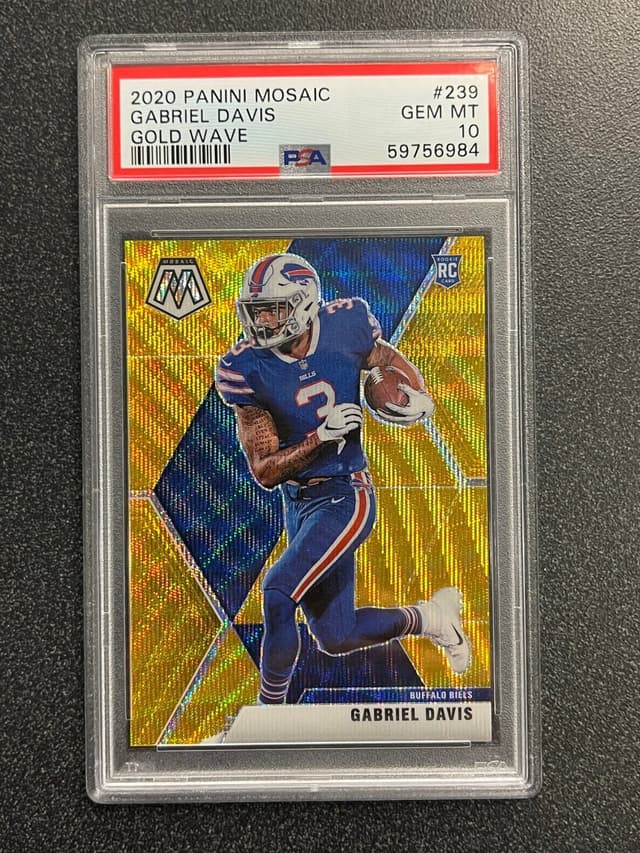 Gabriel Davis Panini Mosaic #239 Gold Wave