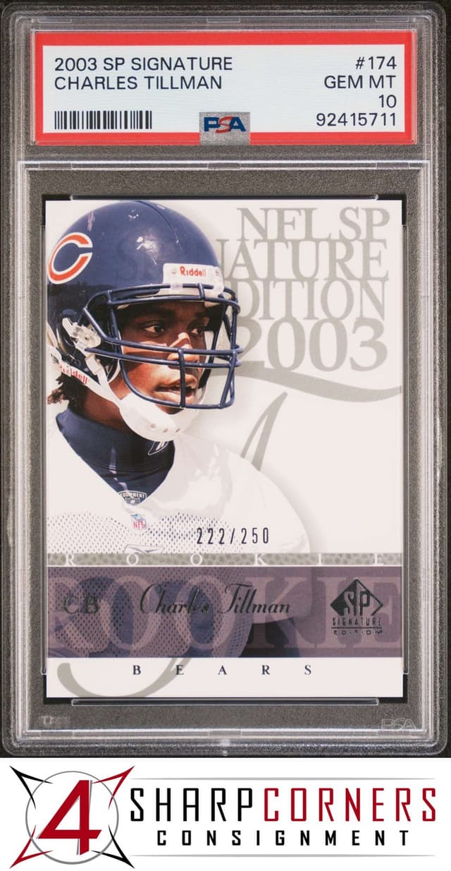 Charles Tillman SP Signature #174 Base