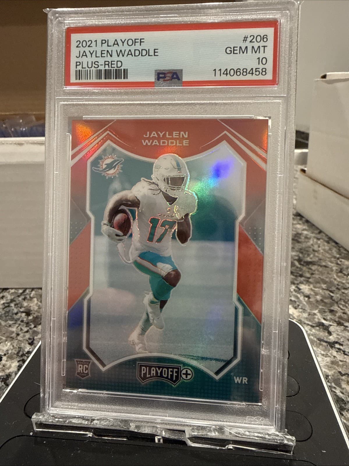 Jaylen Waddle Panini Playoff #206 Plus-Red