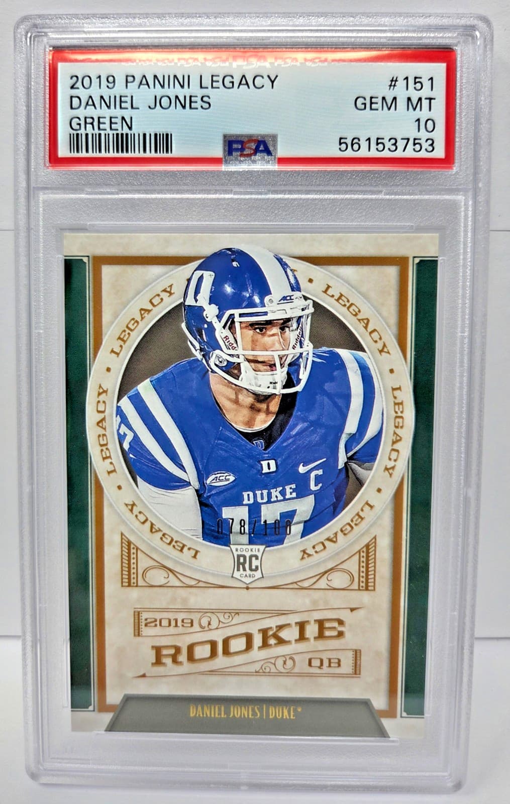 Daniel Jones Panini Legacy #151 Green