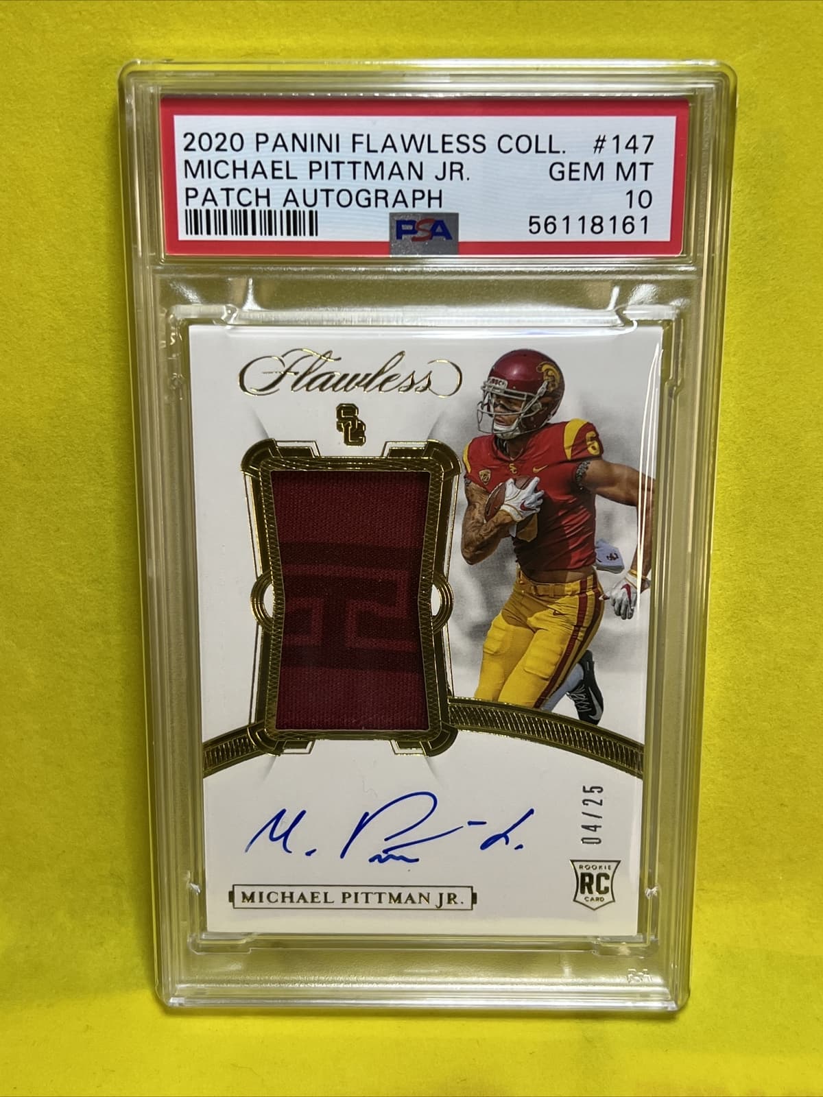 Michael Pittman Jr. Panini Flawless Collegiate #147 Patch Autograph