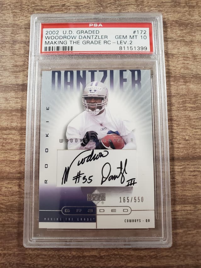 Woodrow Dantzler Upper Deck Graded #172 Making the Grade RC-Gold