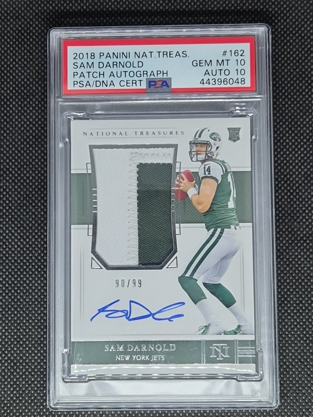 Sam Darnold Panini National Treasures #162 Patch Autograph