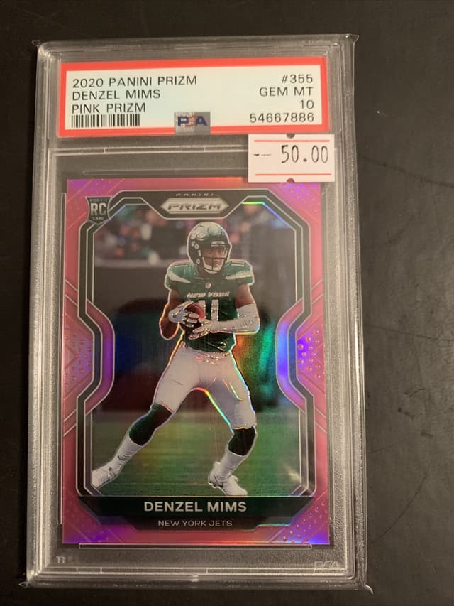 Denzel Mims Panini Prizm #355 Pink Prizm