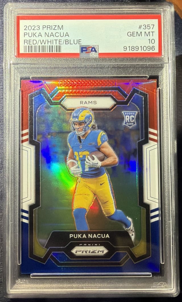 Puka Nacua Panini Prizm #357 Red/White/Blue Prizm