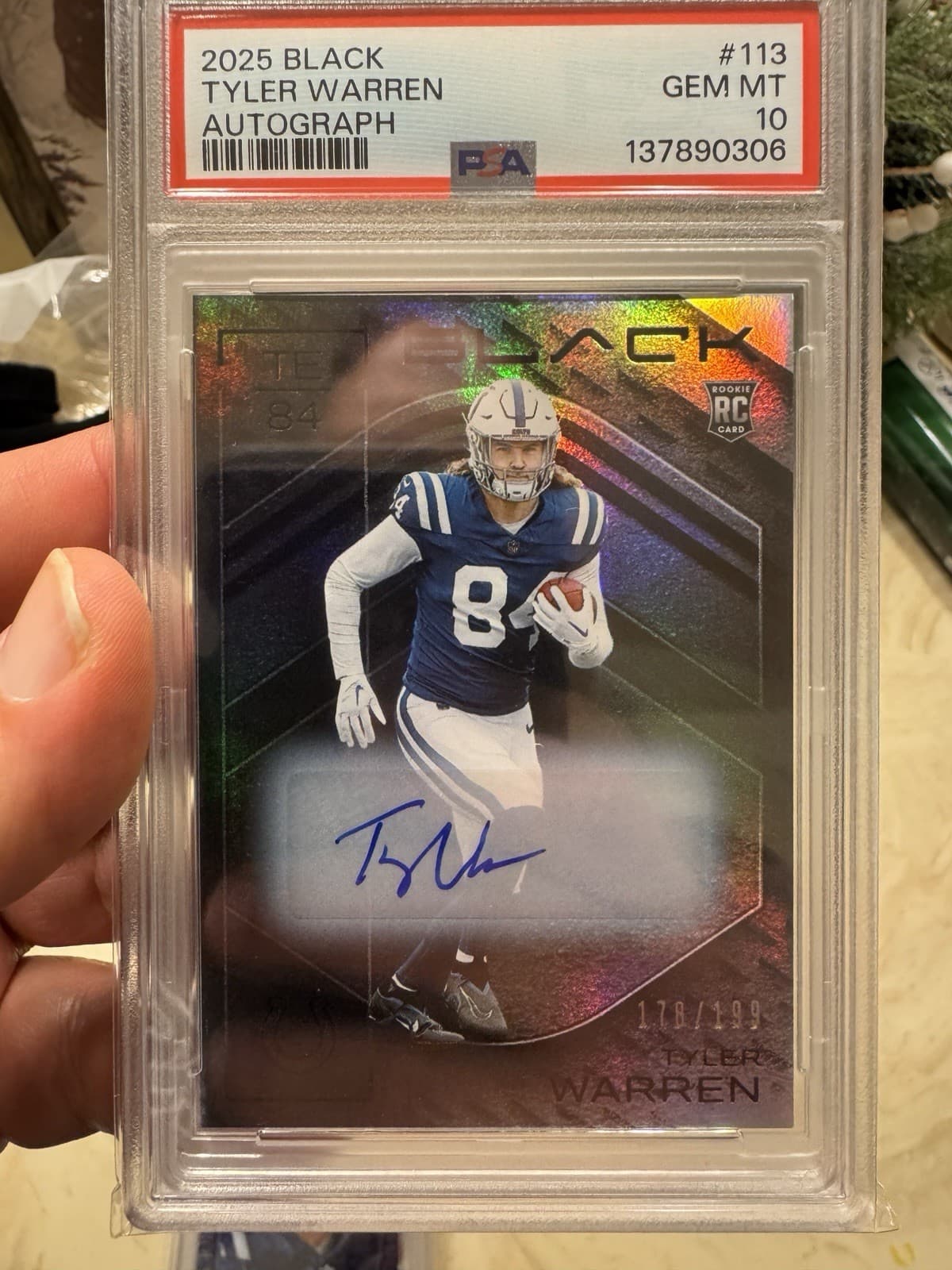 Tyler Warren Panini Black #113 Autograph