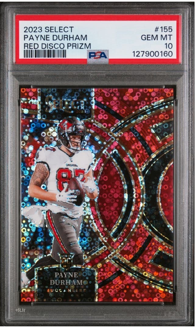 Payne Durham Panini Select #155 Red Disco Prizm