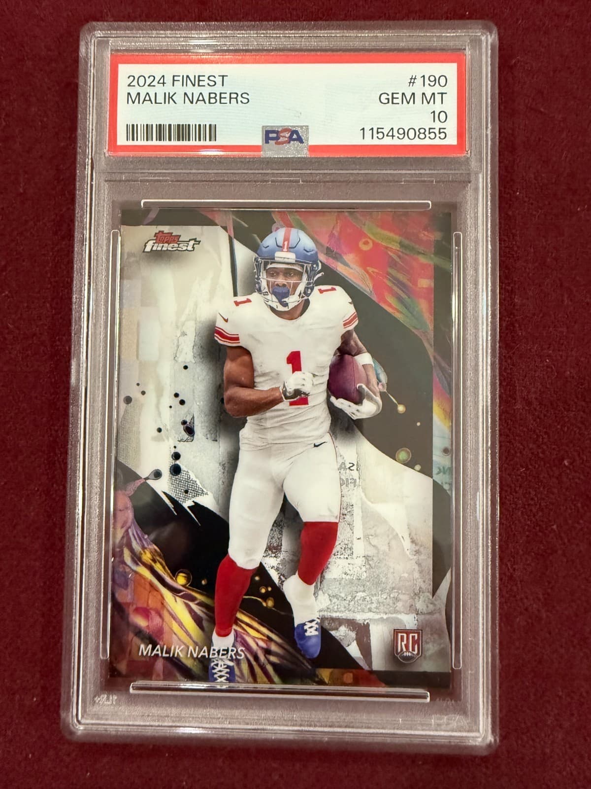 Malik Nabers Topps Finest #190 Base