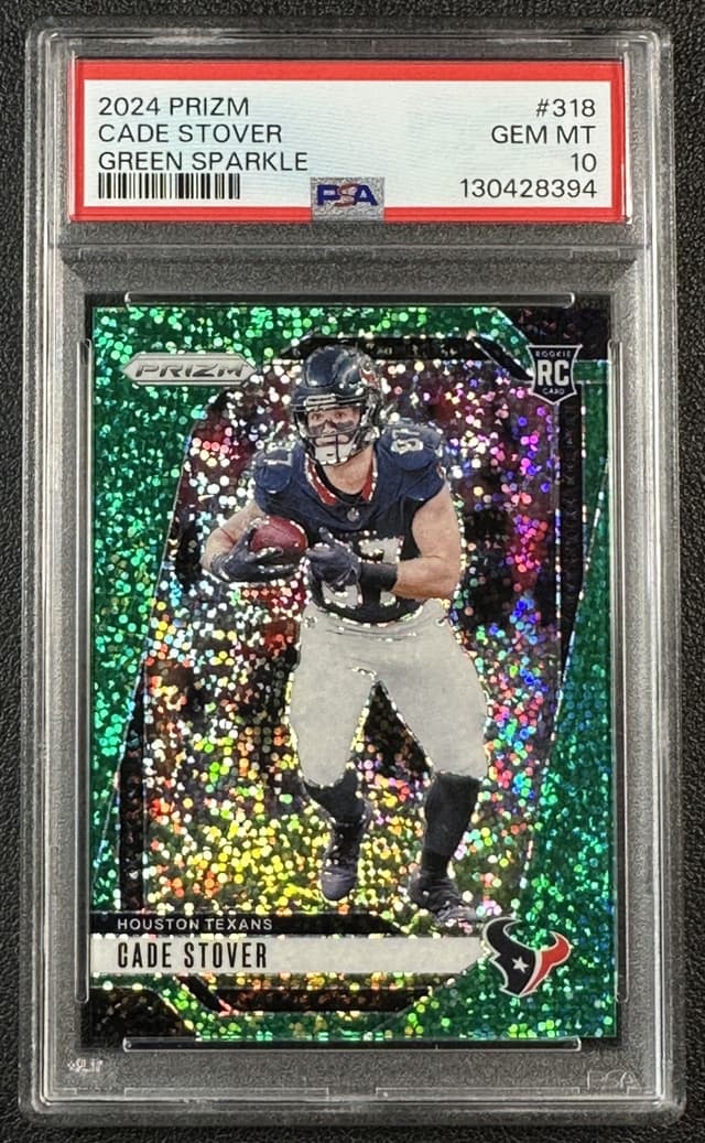 Cade Stover Panini Prizm #318 Green Sparkle