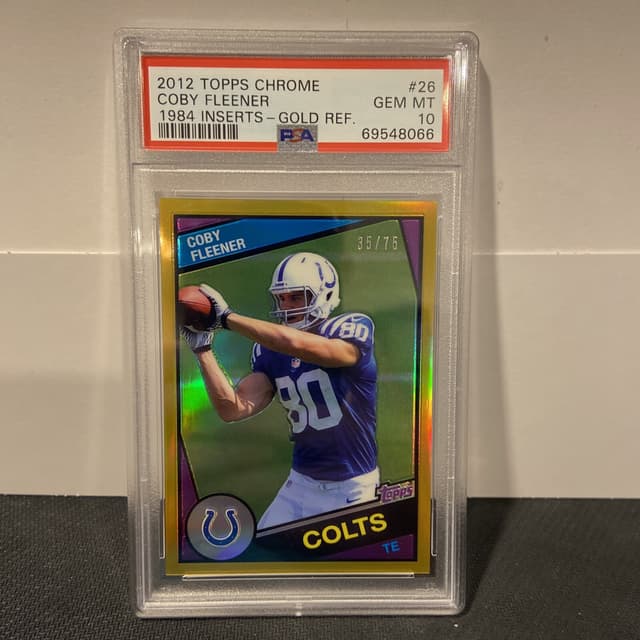 Coby Fleener Topps Chrome 1984 Inserts #26 Gold Refractor