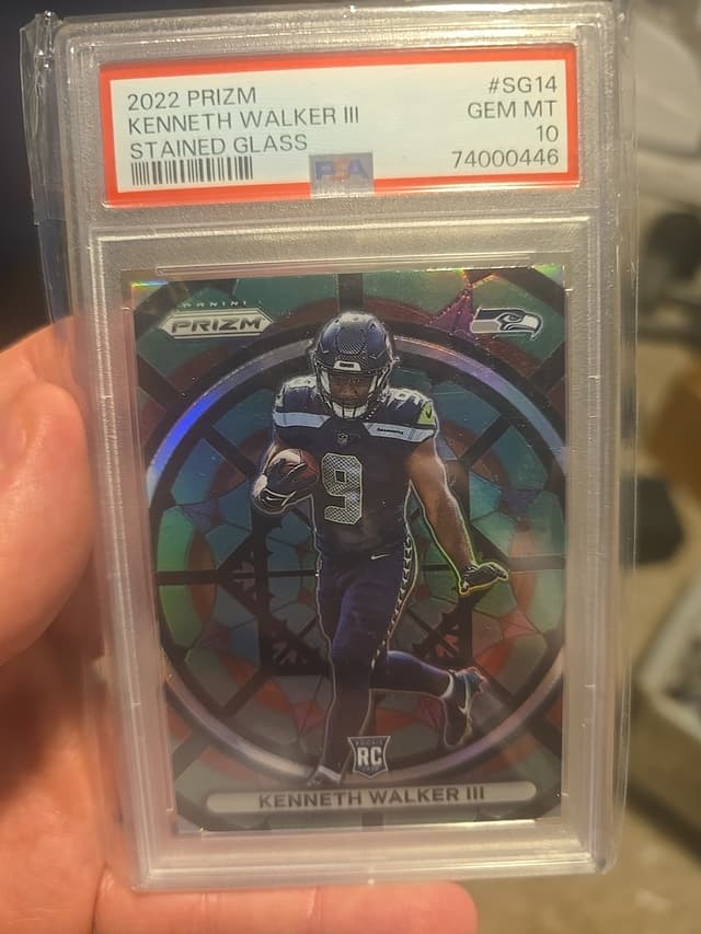 Kenneth Walker III Panini Prizm Stained Glass #SG14 Base