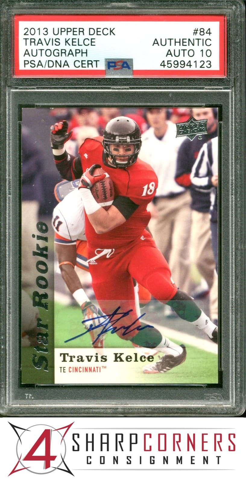Travis Kelce Upper Deck #84 Autograph