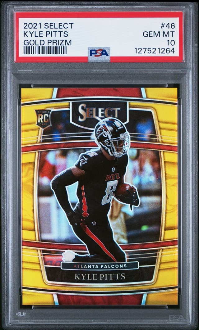 Kyle Pitts Panini Select #46 Gold Prizm