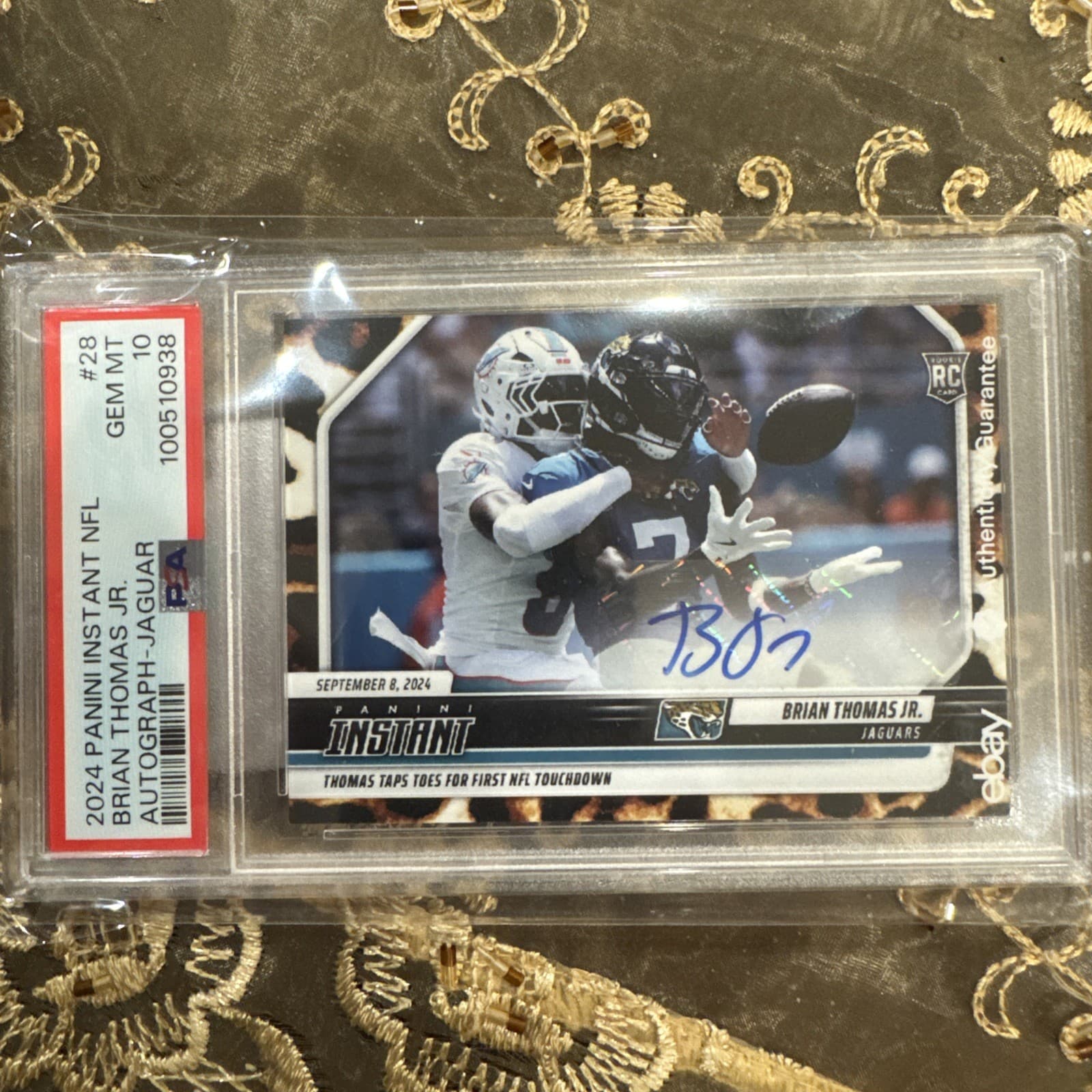 Brian Thomas Panini Instant NFL #28 Autograph