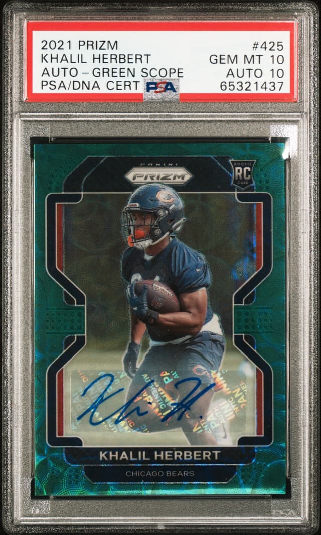 Khalil Herbert Panini Prizm #425 Autograph-Green Scope