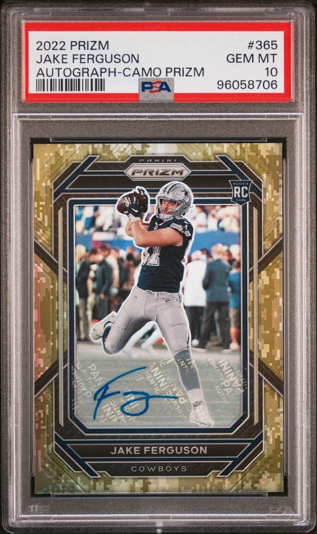 Jake Ferguson Panini Prizm #365 Autograph-Camo Prizm