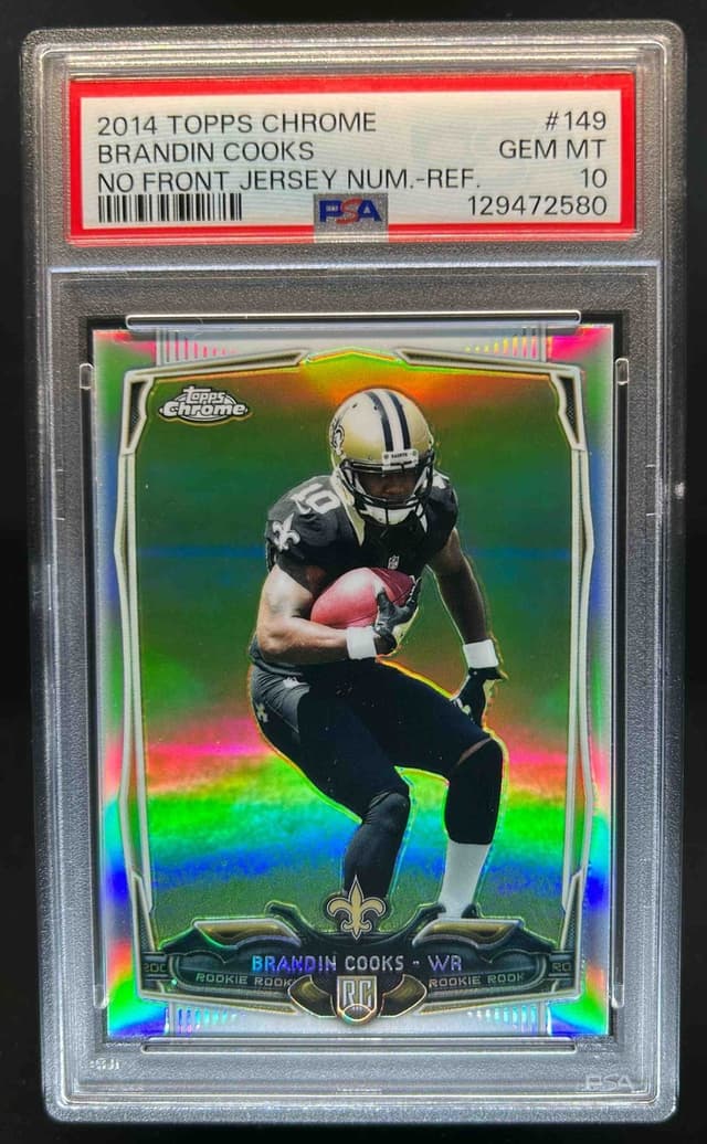 Brandin Cooks Topps Chrome #149 No Front Jersey Number-Refractor