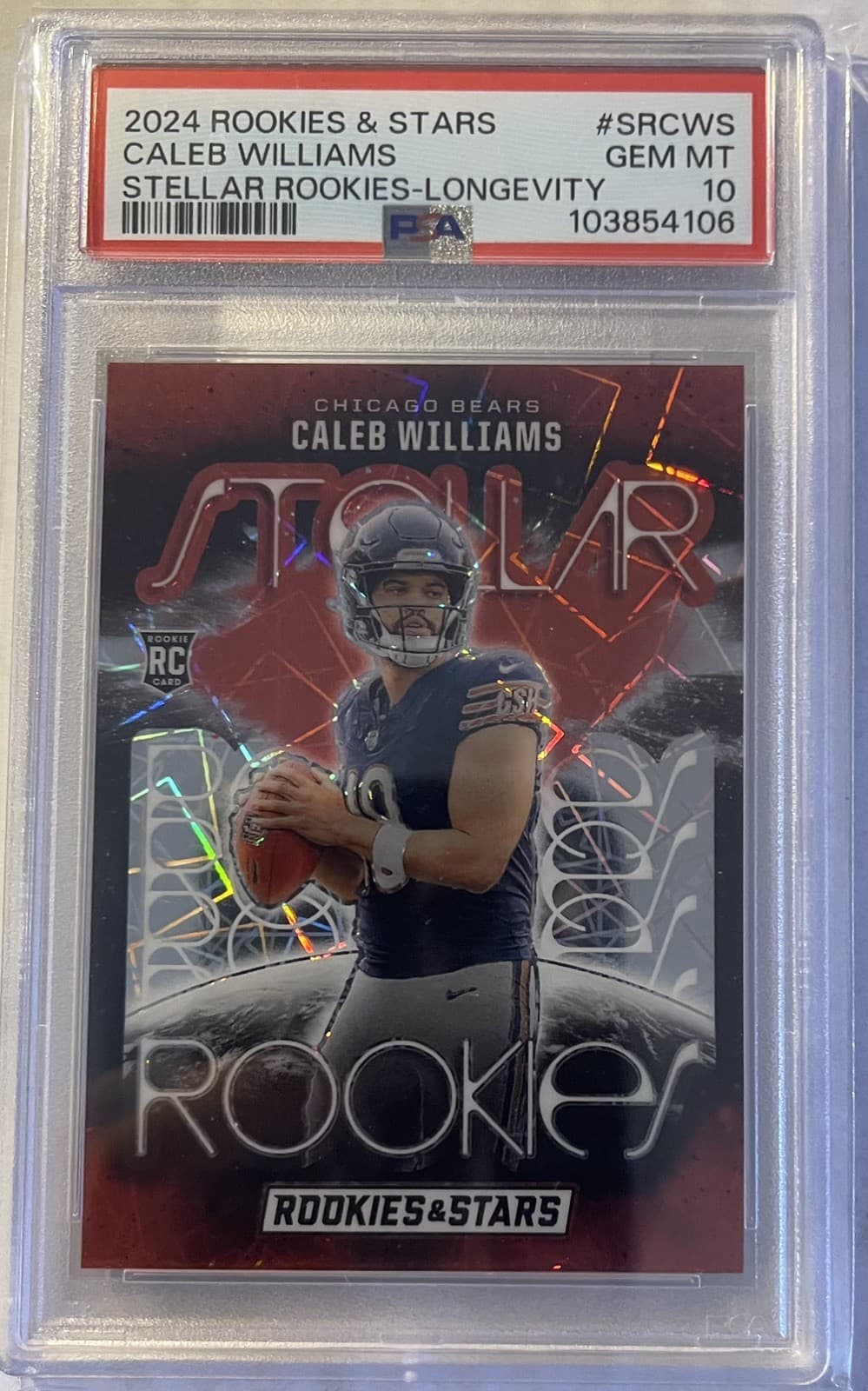 Caleb Williams Panini Rookies & Stars Stellar Rookies #SRCWS Longevity