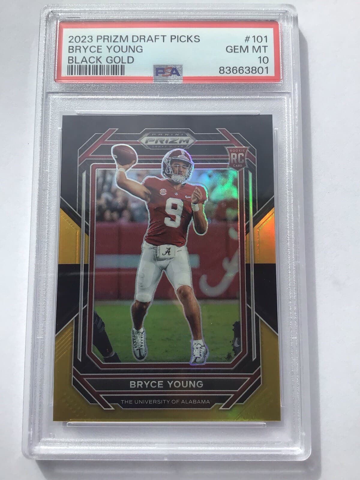Bryce Young Panini Prizm Draft Picks #101 Black Gold