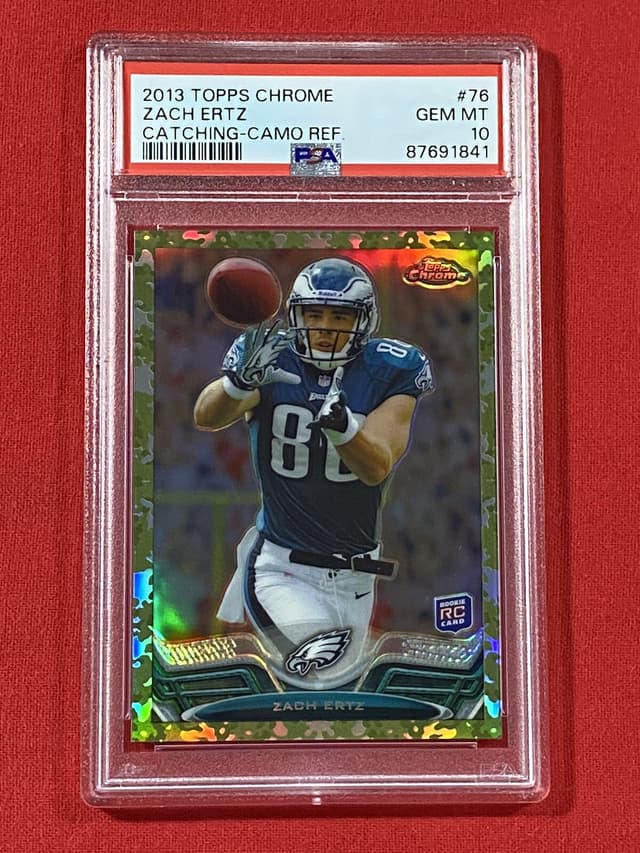 Zach Ertz Topps Chrome #76 Camo Refractor