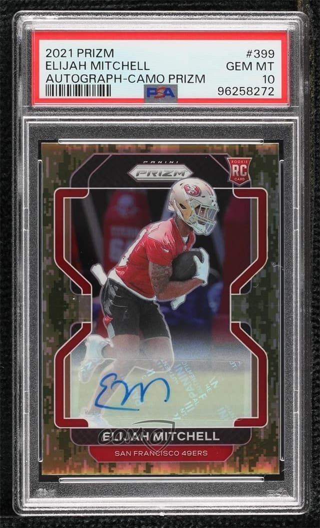Elijah Mitchell Panini Prizm #399 Autograph-Camo Prizm