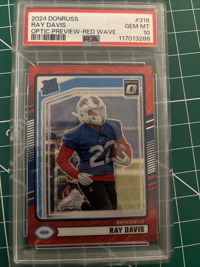 Ray Davis Panini Donruss #316 Optic Preview-Red Wave