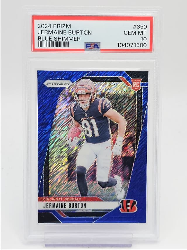 Jermaine Burton Panini Prizm #350 Blue Shimmer