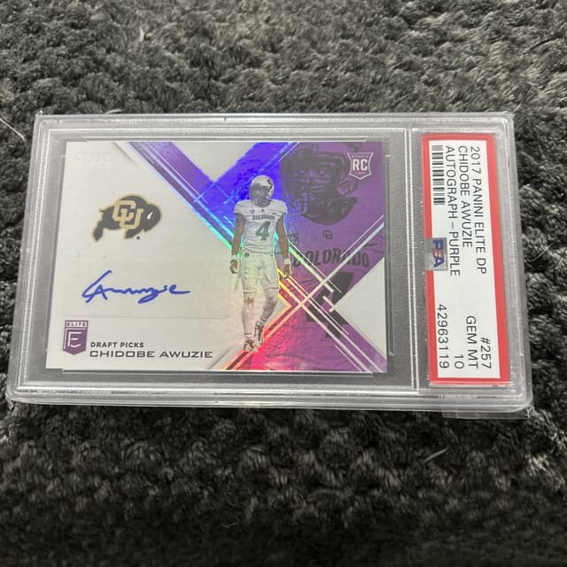 Chidobe Awuzie Panini Elite Draft Picks #257 Autograph-Purple
